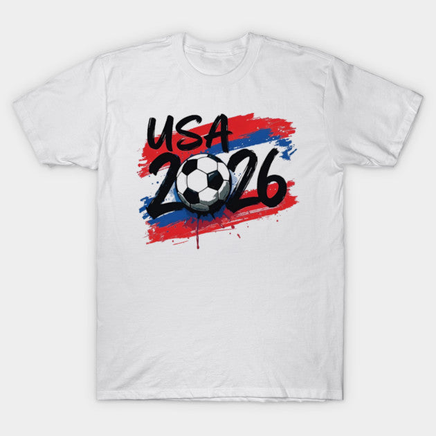 USA 2026 Flag Paint Stroke - T-Shirt, Sweatshirt, Hoodie