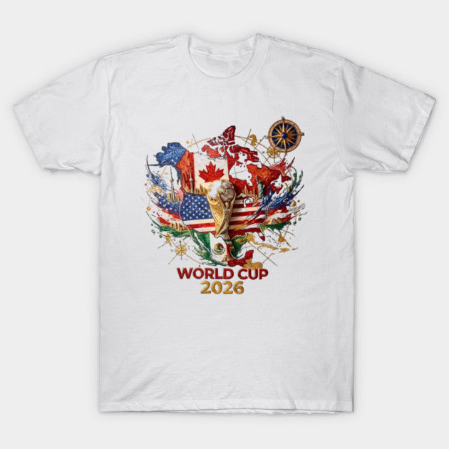 North America 2026 Map Splash - T-Shirt, Sweatshirt, Hoodie