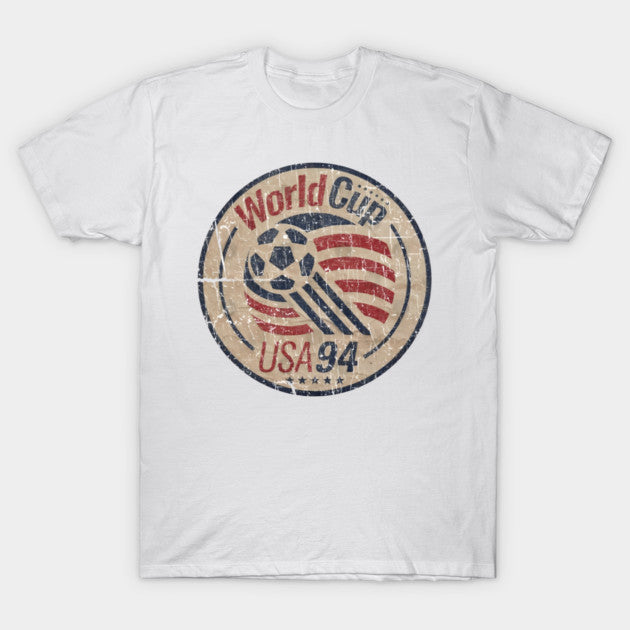 USA 94 World Cup Circular Vintage Stamp - Retro Distressed Soccer Badge - T-Shirt, Sweatshirt, Hoodie