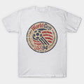 USA 94 World Cup Circular Vintage Stamp - Retro Distressed Soccer Badge - T-Shirt, Sweatshirt, Hoodie