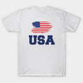 USA Flag Paint Brush Typography - T-Shirt, Sweatshirt, Hoodie