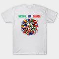 World Cup 2026 Host Countries Flag Circle Splash - T-Shirt, Sweatshirt, Hoodie