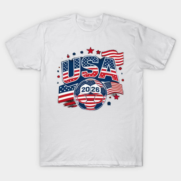 USA 2026 Retro Script Logo - T-Shirt, Sweatshirt, Hoodie
