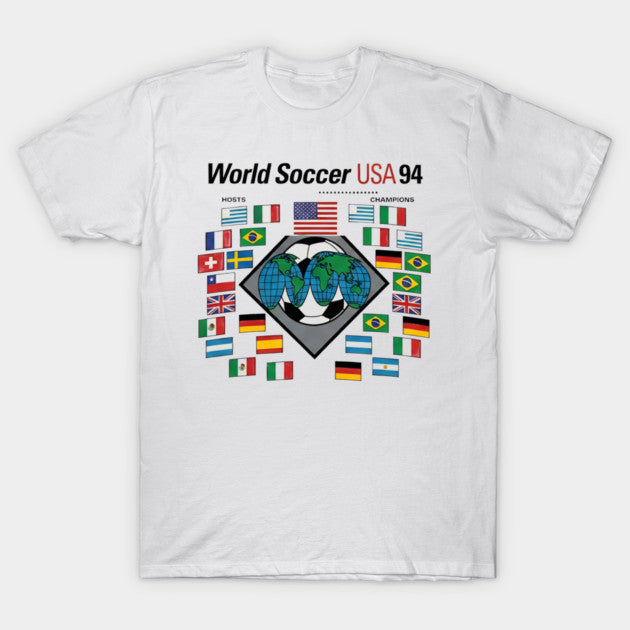 USA 94 World Soccer Globe and Flags - Retro World Cup - T-Shirt, Sweatshirt, Hoodie