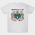 USA 94 World Soccer Globe and Flags - Retro World Cup - T-Shirt, Sweatshirt, Hoodie