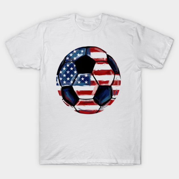 USA Flag Soccer Ball 3D - T-Shirt, Sweatshirt, Hoodie