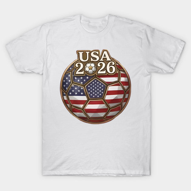 Soccer Ball USA Flag Texture - T-Shirt, Sweatshirt, Hoodie