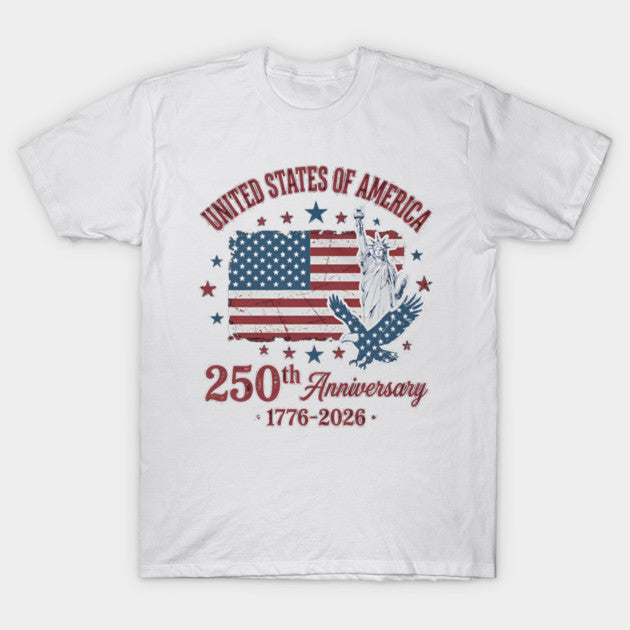 USA 250th Anniversary Flag - T-Shirt, Sweatshirt, Hoodie