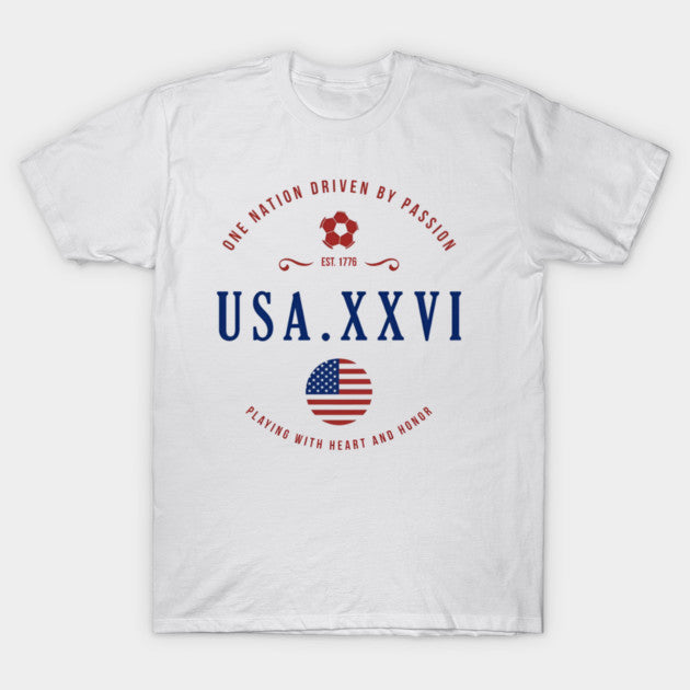 USA XXVI Soccer Nation Heritage - T-Shirt, Sweatshirt, Hoodie