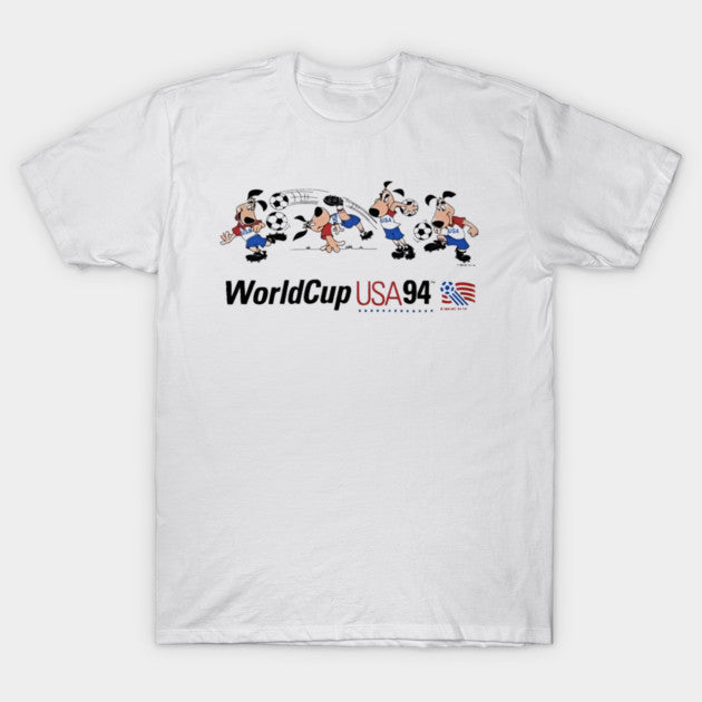 World Cup USA 94 Striker Dog Action Poses - Cute Mascot Comic - T-Shirt, Sweatshirt, Hoodie