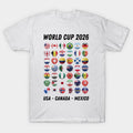 World Cup 2026 Flags Circular - T-Shirt, Sweatshirt, Hoodie