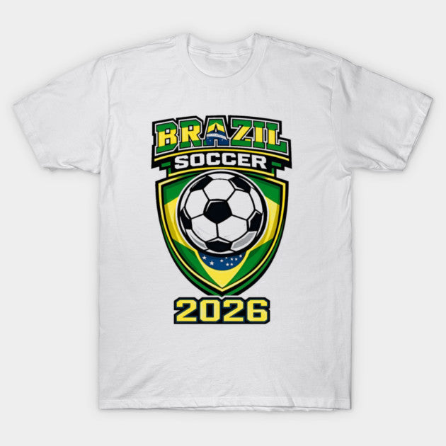 Brazil Soccer Shield 2026 - T-Shirt, Sweatshirt, Hoodie