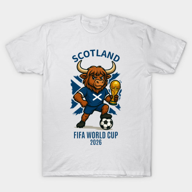 Scotland World Cup 2026 Highland Bull Mascot - T-Shirt, Sweatshirt, Hoodie