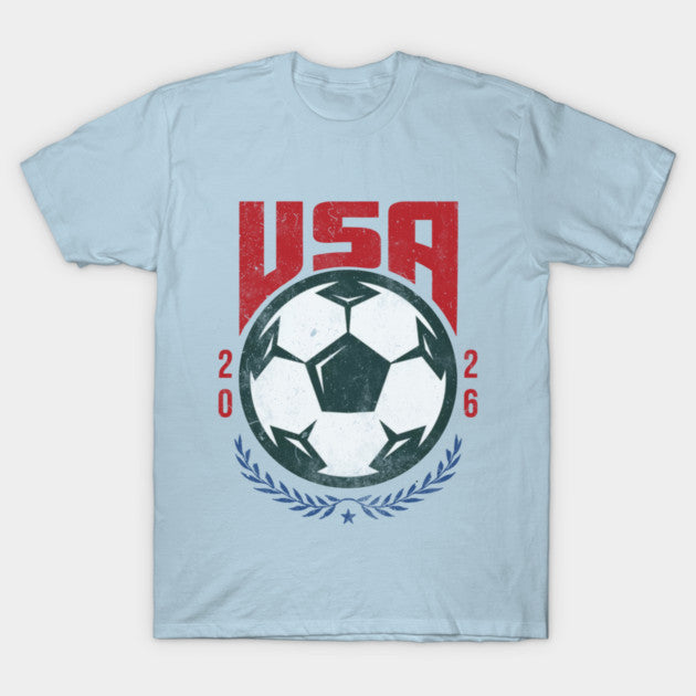USA Soccer Fans 2026  American Football Supporter Crest Tee - T-Shirt, Sweatshirt, Hoodie