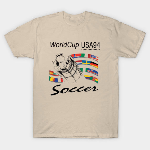 World Cup USA 94 Trophy and International Flags - Classic Football - T-Shirt, Sweatshirt, Hoodie