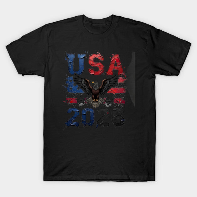 USA 2026 Eagle Soccer Distressed - T-Shirt, Sweatshirt, Hoodie