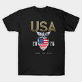 USA 2026 Eagle Shield Gold - T-Shirt, Sweatshirt, Hoodie