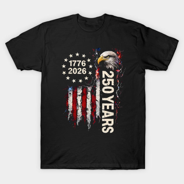 250 Years USA Distressed Flag - T-Shirt, Sweatshirt, Hoodie