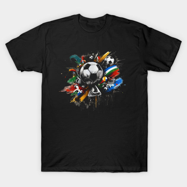 Soccer Ball Paint Splatter Abstract - T-Shirt, Sweatshirt, Hoodie