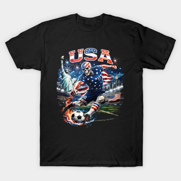 USA Soccer Zombie Liberty - T-Shirt, Sweatshirt, Hoodie