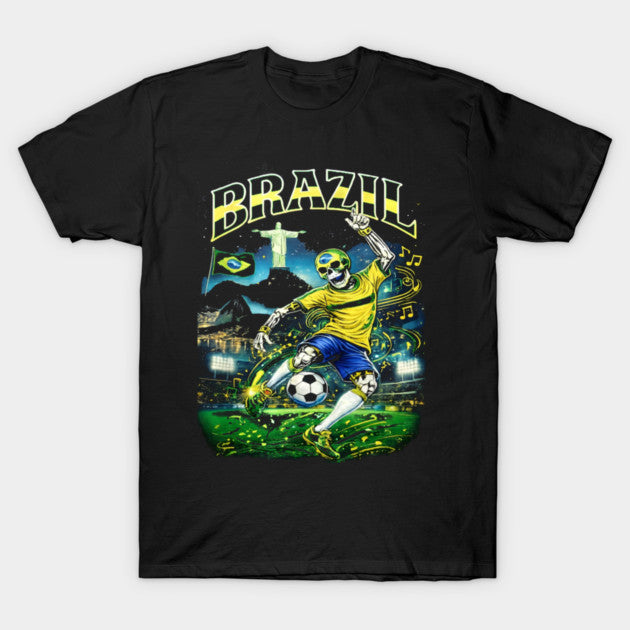 Brazil Soccer Skeleton 2026 - T-Shirt, Sweatshirt, Hoodie