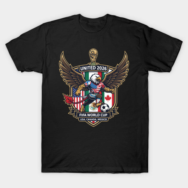 United 2026 World Soccer Cup  USA Canada Mexico Eagle Design - T-Shirt, Sweatshirt, Hoodie