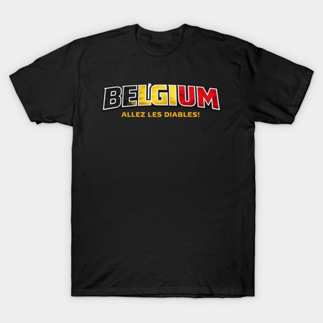 Belgium Allez Les Diables Banner - T-Shirt, Sweatshirt, Hoodie