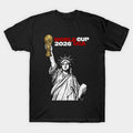 Statue of Liberty World Cup Trophy  USA 2026 Soccer Line Art Design - T-Shirt, Sweatshirt, Hoodie