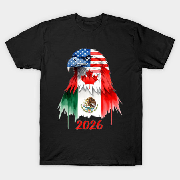 Pastel Eagle Canada Mexico USA Symbolic Soccer 2026 - T-Shirt, Sweatshirt, Hoodie