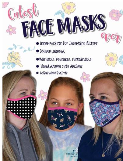 Simply Southern Preppy Pink Turtle Protective Mask - Adult & Kids T-Shirts, Sweatshirts & Hoodies apparel design preview 2