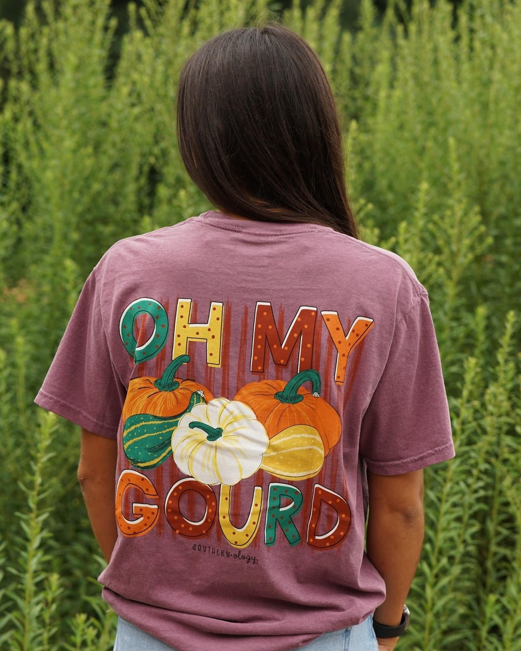 Southernology Oh My Gourd Pumpkins Comfort Colors - Adult & Kids T-Shirts, Sweatshirts & Hoodies apparel design preview 2