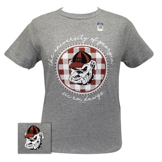 Georgia Buffalo Plaid Logo Sports Grey - Adult & Kids T-Shirts, Sweatshirts & Hoodies apparel design preview 1