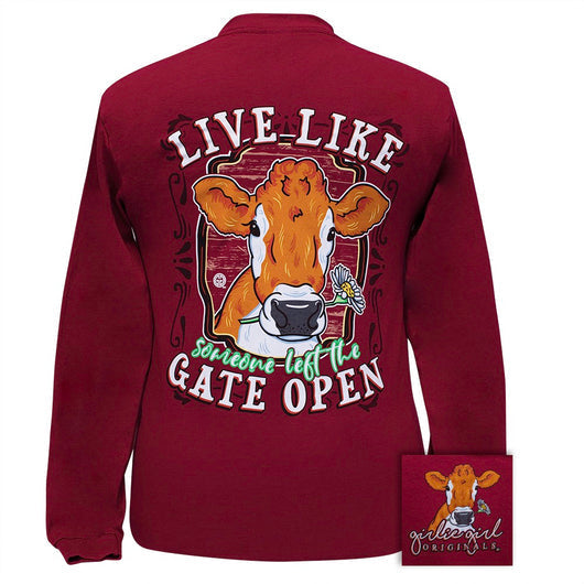 Girlie Girl Originals Preppy Live Like The Gate Open - Adult & Kids T-Shirts, Sweatshirts & Hoodies apparel design preview 1