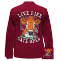 Girlie Girl Originals Preppy Live Like The Gate Open - Adult & Kids T-Shirts, Sweatshirts & Hoodies apparel design preview 1
