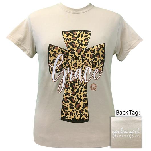 Girlie Girl Originals Preppy Leopard Cross Grace - Adult & Kids T-Shirts, Sweatshirts & Hoodies apparel design preview 1