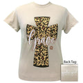 Girlie Girl Originals Preppy Leopard Cross Grace - Adult & Kids T-Shirts, Sweatshirts & Hoodies apparel design preview 1