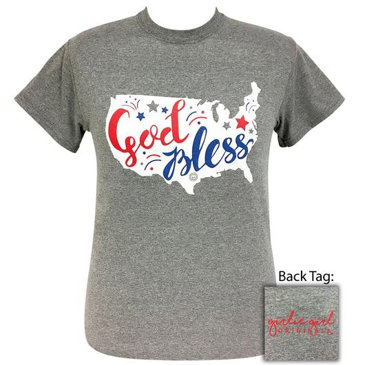 Girlie Girl Originals Preppy God Bless America - Adult & Kids T-Shirts, Sweatshirts & Hoodies apparel design preview 1