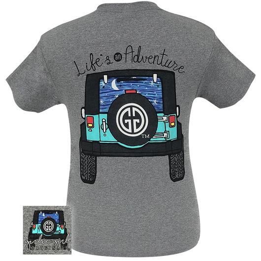 Girlie Girl Originals Preppy Life's An Adventure - Adult & Kids T-Shirts, Sweatshirts & Hoodies apparel design preview 2