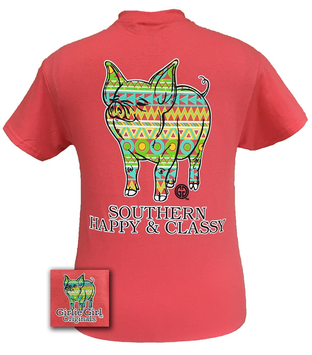 SALE Girlie Girl Originals Southern Aztec Happy - Adult & Kids T-Shirts, Sweatshirts & Hoodies apparel design preview 1