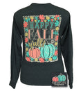 Girlie Girl Originals Preppy Happy Fall Yall Pumpkin - Adult & Kids T-Shirts, Sweatshirts & Hoodies apparel design preview 1