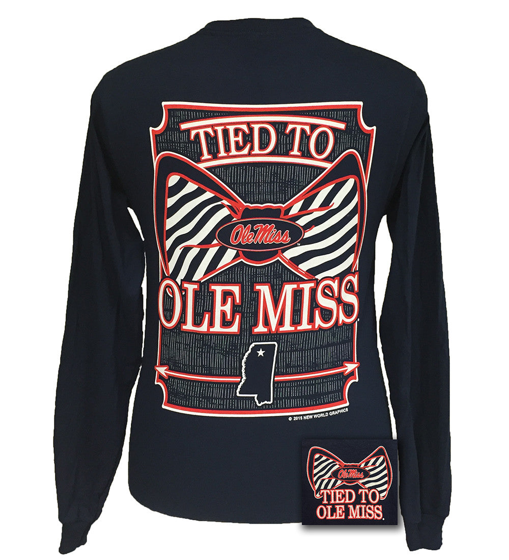 SALE Mississippi Tied To Prep Bow - Adult & Kids T-Shirts, Sweatshirts & Hoodies apparel design preview 1
