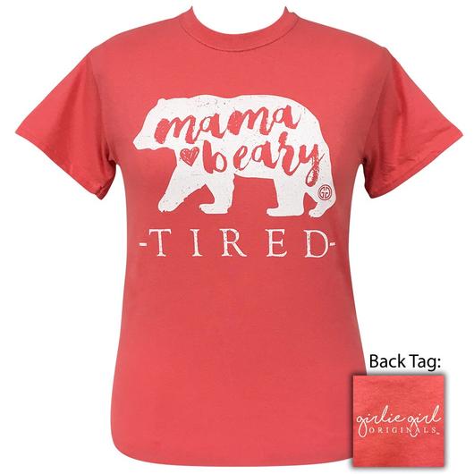 Girlie Girl Originals Preppy Mama Beary Tired - Adult & Kids T-Shirts, Sweatshirts & Hoodies apparel design preview 1