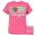 Girlie Girl Originals Preppy Love Volleyball Leopard - Adult & Kids T-Shirts, Sweatshirts & Hoodies apparel design preview 1