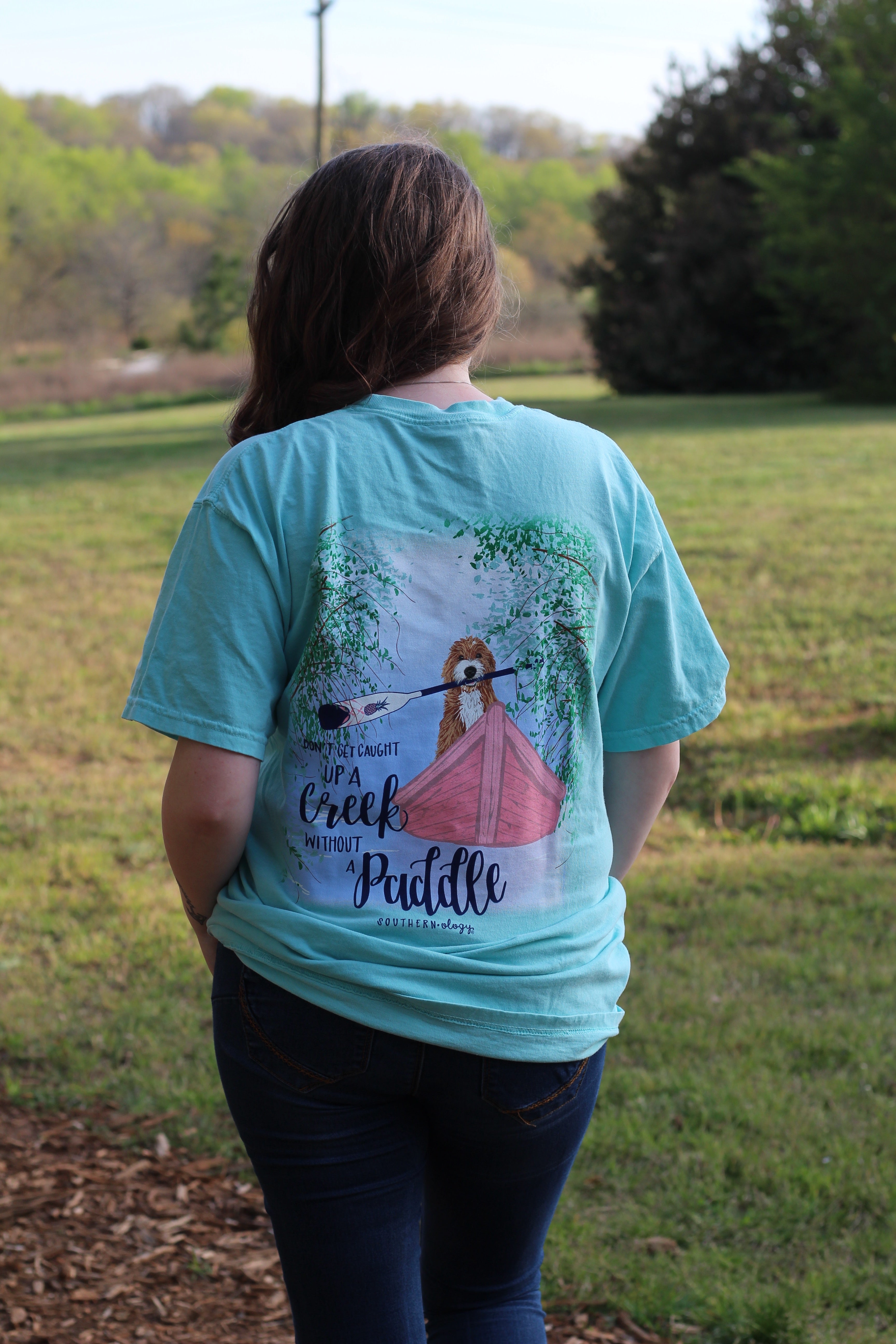 Southernology Paddle Up a Creek Canoe Comfort Colors - Adult & Kids T-Shirts, Sweatshirts & Hoodies apparel design preview 2