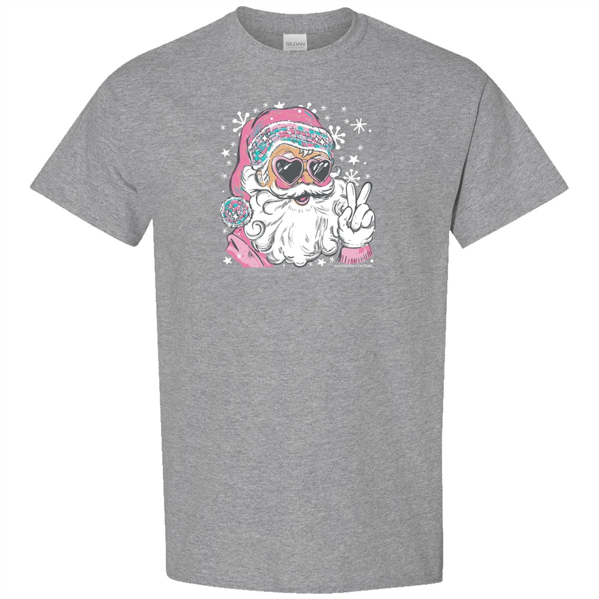 Southern Couture Soft Disco Santa Holiday - Adult & Kids T-Shirts, Sweatshirts & Hoodies apparel design preview 2