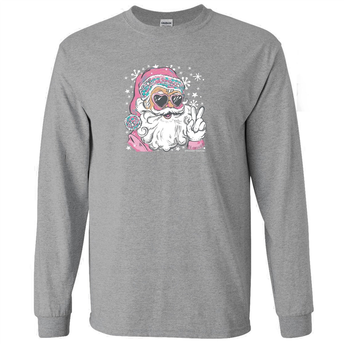 Southern Couture Soft Disco Santa Holiday - Adult & Kids T-Shirts, Sweatshirts & Hoodies apparel design preview 2