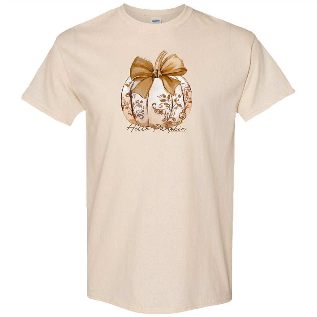 Southern Couture Soft Hello Pumpkin Bow - Adult & Kids T-Shirts, Sweatshirts & Hoodies apparel design preview 2