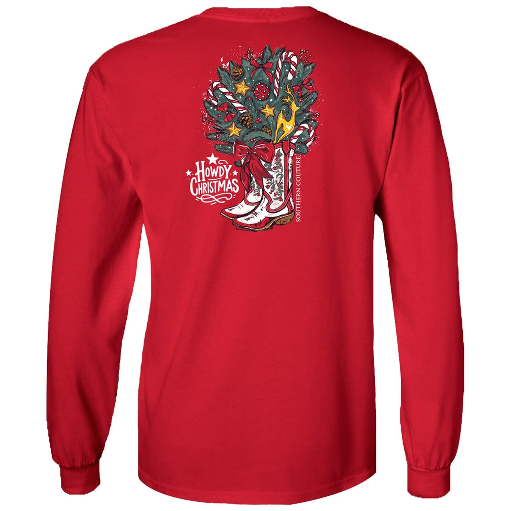 Southern Couture Classic Howdy Christmas - Adult & Kids T-Shirts, Sweatshirts & Hoodies apparel design preview 2