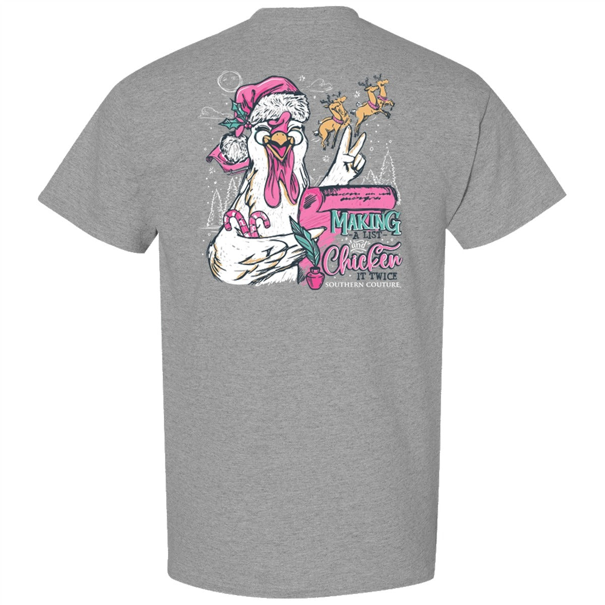 Southern Couture Classic Makin A List Chicken Holiday - Adult & Kids T-Shirts, Sweatshirts & Hoodies apparel design preview 2