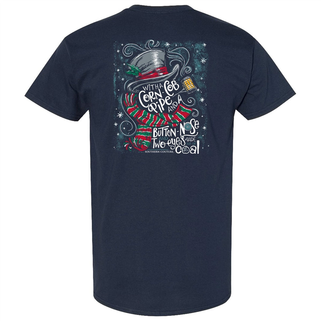Southern Couture Classic Corn Cobb Pipe Snowman - Adult & Kids T-Shirts, Sweatshirts & Hoodies apparel design preview 2